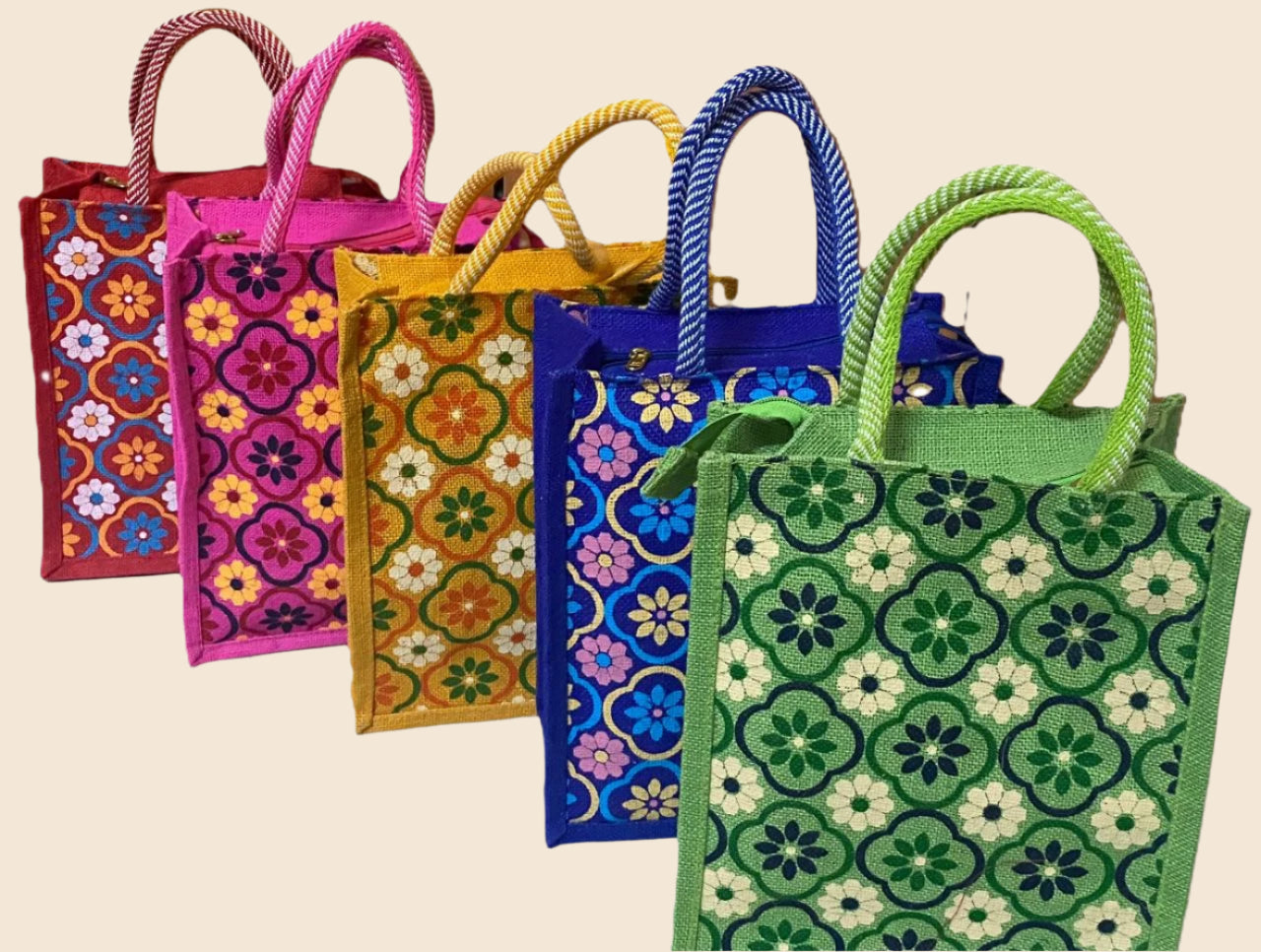 25 pk Floral Return Gift Bag/ Thambolam Bag image 0