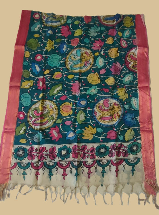 Hand painted penn kalamkari dupatta