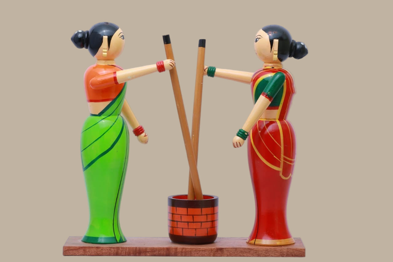 Rice Pounding Ladies-Chennapatna
