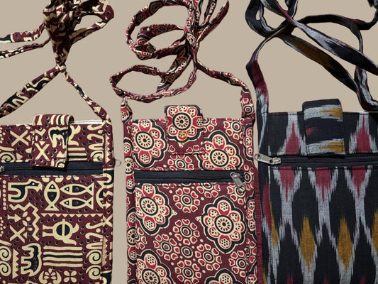 Ikkat sling bag