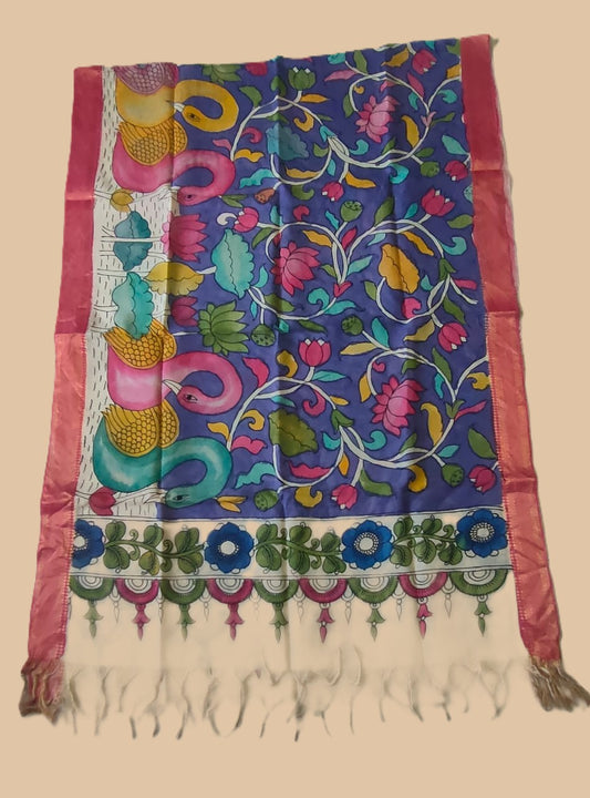 Hand painted penn kalamkari dupatta