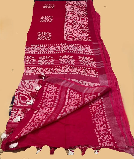 Linen saree