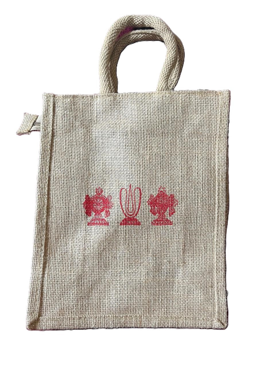 Printed jute bag image 0