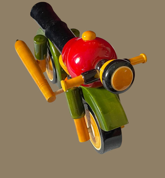 Wooden toy bike